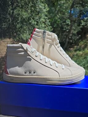 NEW P448 SKATE STYLE F22SKATE M HIGH TOP LEATHER SNEAKERS IN PAS SIZE 42